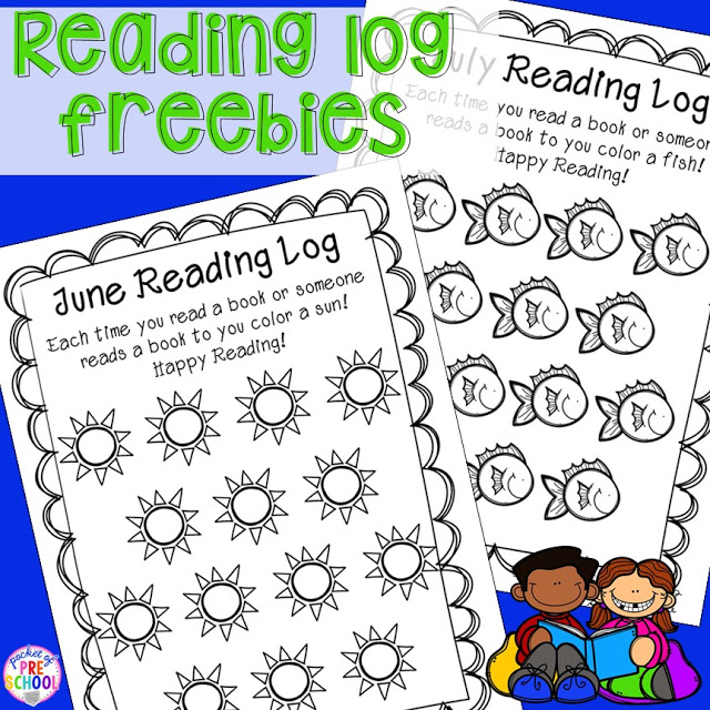 Free Reading Logs for preschool (the perfect homework for little learners) A fun way to get kids to read more at home!