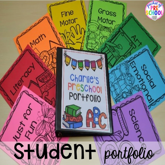 Organization HACKS to make student portfolios and assessments easier. For preschool, pre-k, and kindergarten.