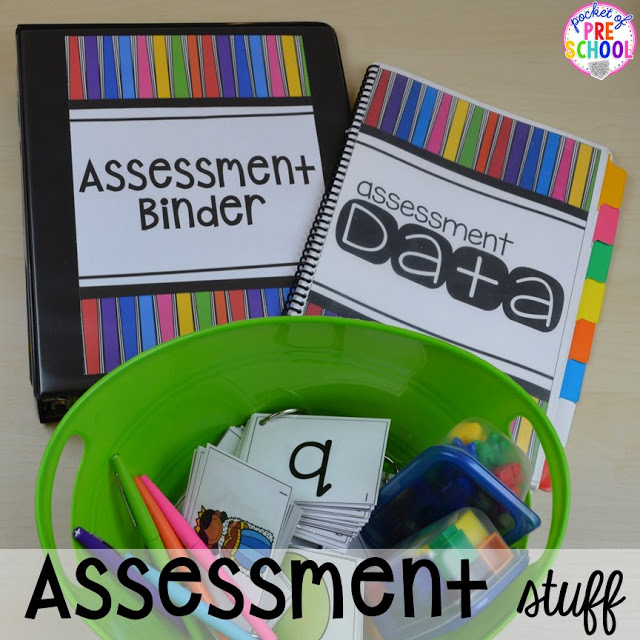 Organization HACKS to make student portfolios and assessments easier. For preschool, pre-k, and kindergarten.