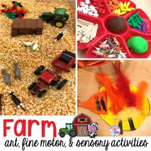 All our favorite farm sensory, fine motor, and art activities. Designed for preschool, pre-k, and kindergarten kiddos.