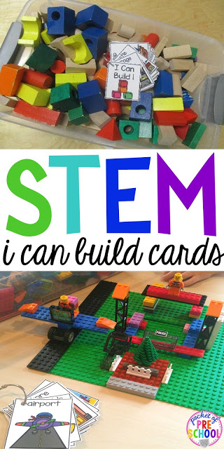 Do ever have those kids that get to the blocks center and don't know what to build? "I Can" anchor charts and books helps give students ideas of what they can build. Easy way to embed STEM activities to your early childhood classroom.
