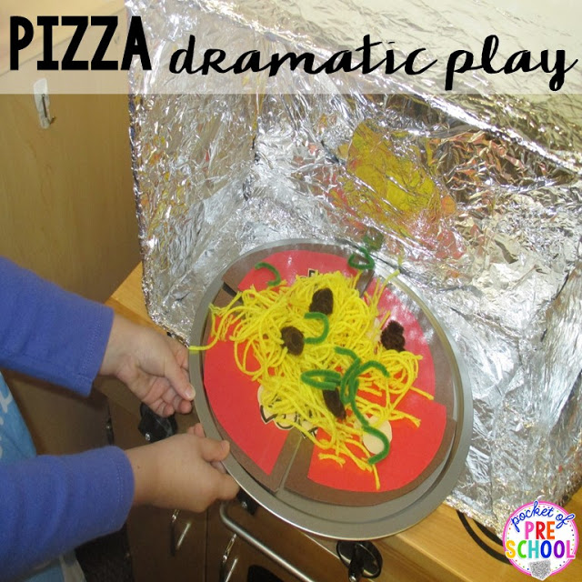 Make your own pizza oven perfect for a pizza theme in a preschool, pre-k, and kindergarten classroom.