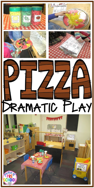 Tips and tricks on how to create a pizza restaurant in the dramatic play center in your early childhood classroom! Perfect for preschool, pre-k, and kindergarten. 