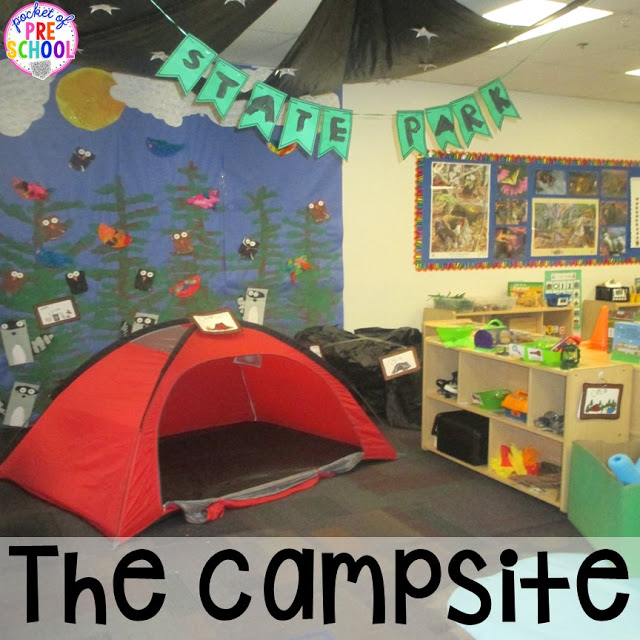 Camping Dramatic Play: How to set it up in your preschool, pre-k, tk, and kindergarten classroom 