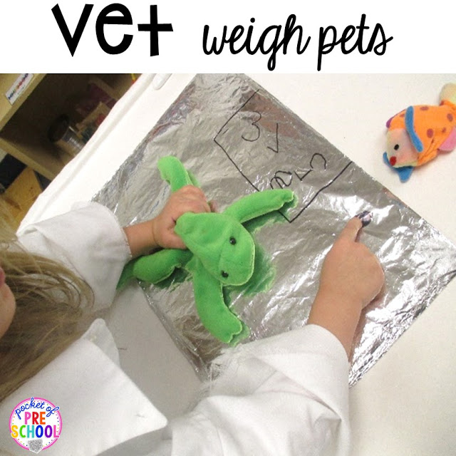 Vet Pet Hospital Dramatic Play for preschool, pre-k, and kindergarten. Tips, tricks, and fun ideas for your classroom.