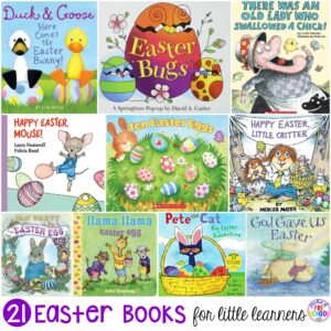 Easter Book List! Over 20 Easter books for preschool, pre-k, and kindergarten students