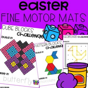 Easter Fine Motor Mats! Easter-themed activities and centers preschool, pre-k, and kindergarten students will love.