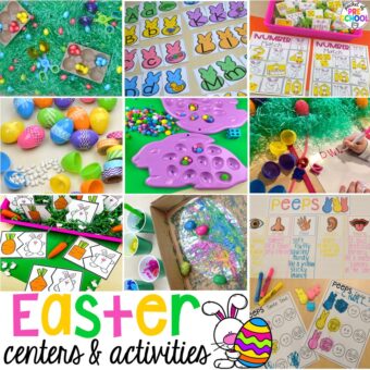 Perfect for an Easter or spring theme in a preschool, pre-k, or kindergarten classroom.