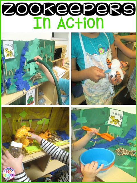 Zoo Dramatic Play! How to change the dramatic play center into a zoo and embed STEM and literacy into their play. Perfect for preschool, pre-k, and kindergarten.