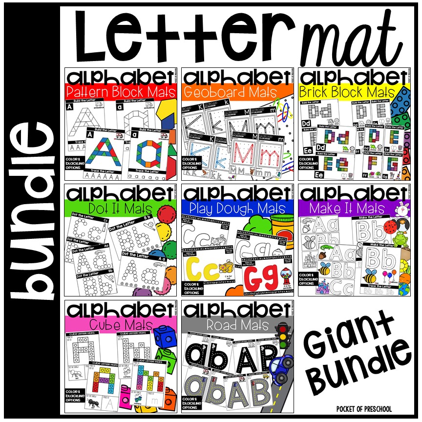 Letter build it mat bundle to make learning letters and handwriting FUN!
