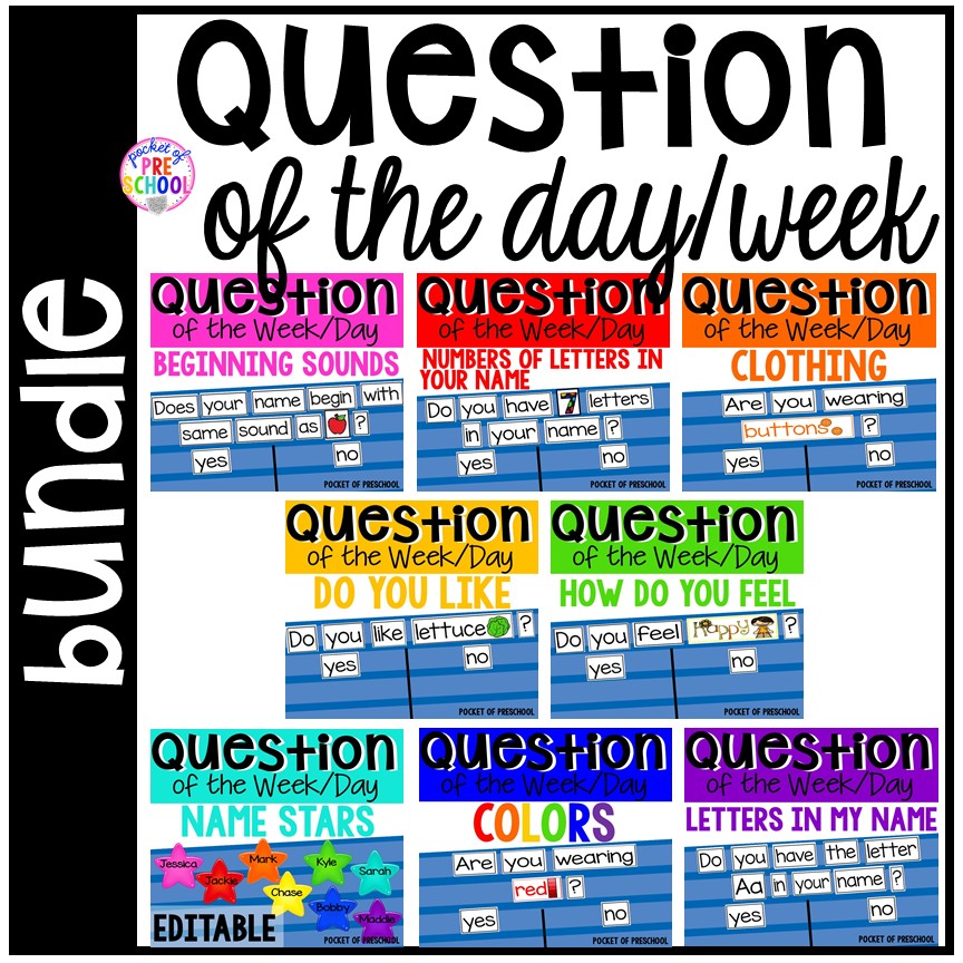 Question of the Week for preschool, pre-k, and kindergarten. 