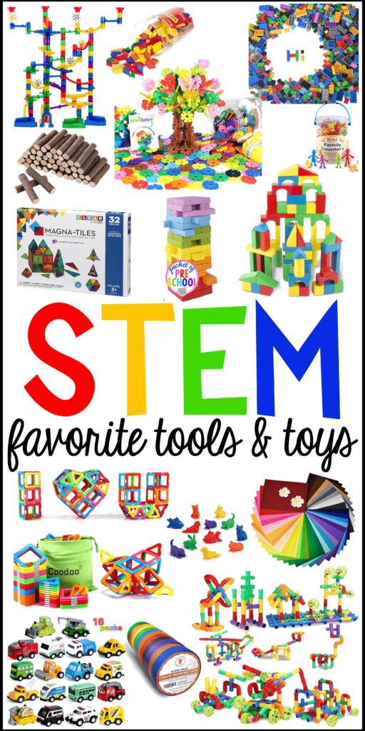 My favorite STEM tools and toys for preschool, pre-k, and kindergarten. Perfect to use in the classroom or at home with your little learner.