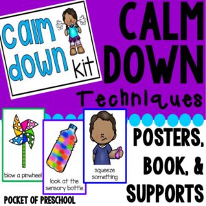 Calm Down Kit for Little Learners! Visual supports to help little learners manage those big emotions.