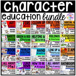 Character Education Bundle (aka social skills bundle) for preschool, pre-k, and kindergarten.