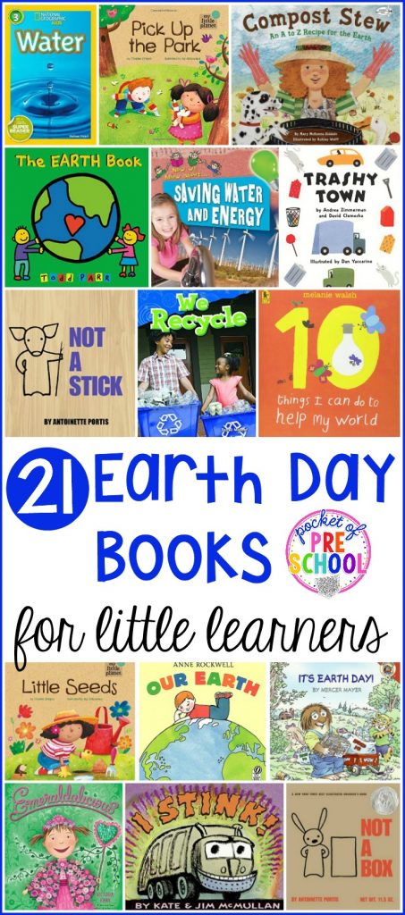 Earth Day book list little learners (preschool, pre-k, and kindergarten) filled with my favorite Earth Day books for circle time.