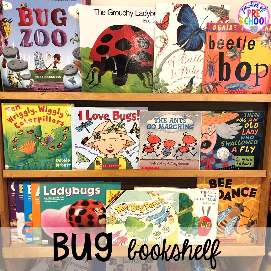 Bug books! Bug themed activities and centers for preschool, and kindergarten (freebies too)! Perfect for spring, summer, or fall! #bugtheme #insecttheme #preschool #prek #kindergarten