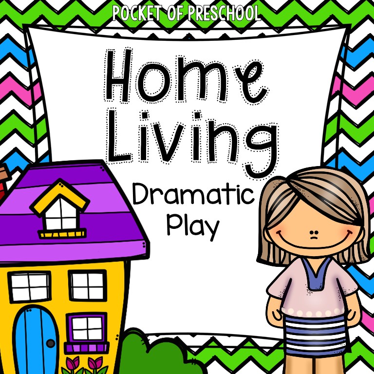 Home Living printables for the dramatic play center and pretend center #dramaticplay #pretend #pretendcenter 