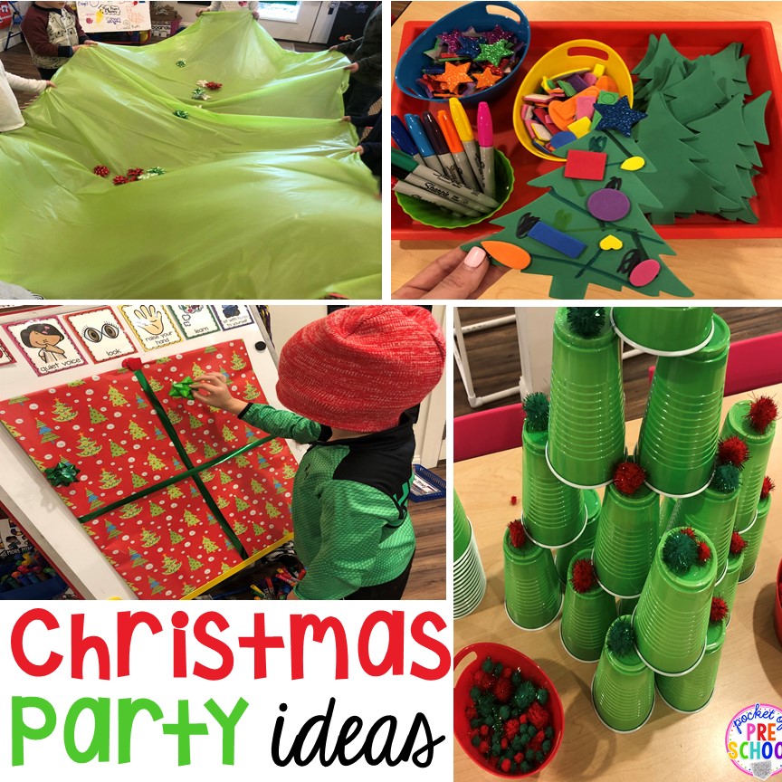 Classroom Christmas party ideas for preschool, pre-k, and kindergarten!