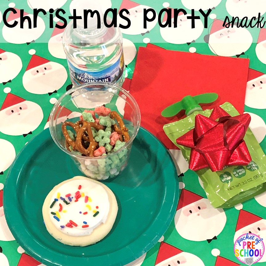 Christmas party snack ideas plus more Christmas classroom party ideas - quick, easy, and dollar store finds! for preschool, pre-k, or lower elementary. #christmasparty #preschool #prek #kindergarten #schoolparty