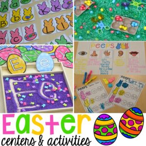 Easter centers and activities for preschool, pre-k, and kindergarten.