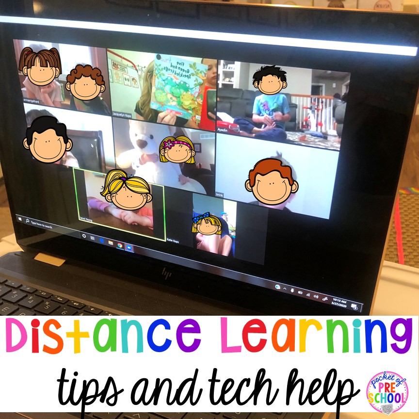 Distance learning tips and FREEBIES plus Zoom Tricks you NEED right now. Flip the screen, pretty filer and more.