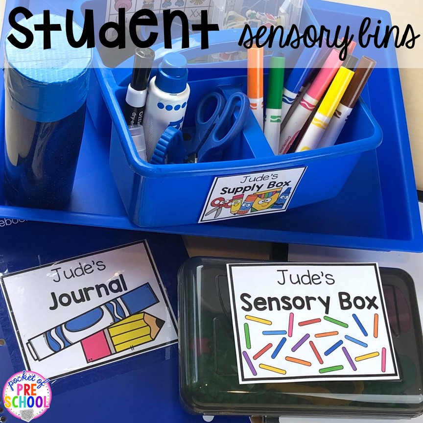 Color code indivual student supplies with editble labels in your preschool, pre-k, and kindergaten.