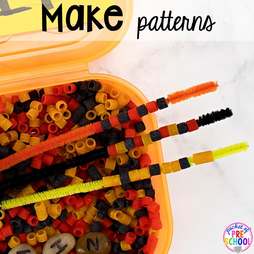 How to dye noodles for sensory play and ideas to make a mini name sensory bin! Perfect for preschool, pre-k, and kindergarten.