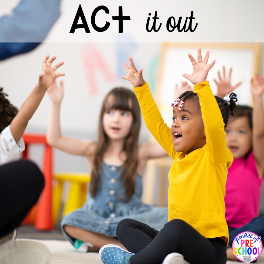 Act out books during cricle time! Read aloud and circle time ideas for preschool, pre-k, and kindergarten.