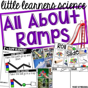 Little Learners Science All About Ramps for preschool, pre-k, or kindergarten students