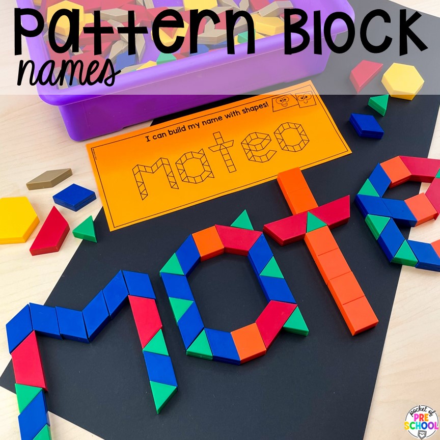 Name book activities for preschool, pre-k, and kindergarten students to build, read, and practice their names. 